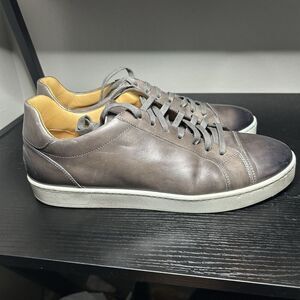 Magnanni Elonso Lo Mens Gray Leather Fashion Sneakers Shoes Mens Size 12